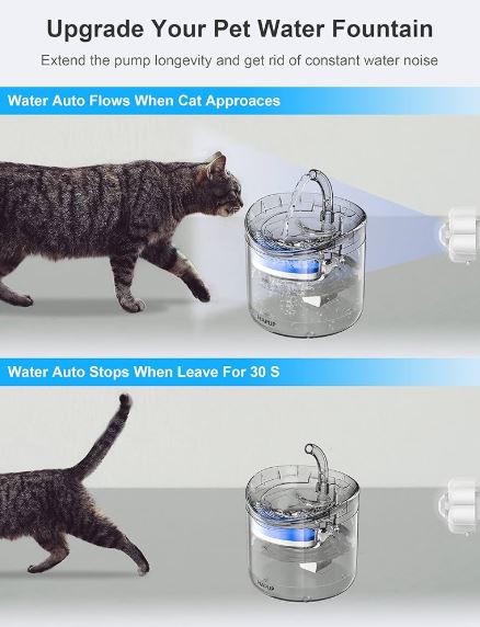 Miniatura 2 de Fuente de agua para gatos con sensor de